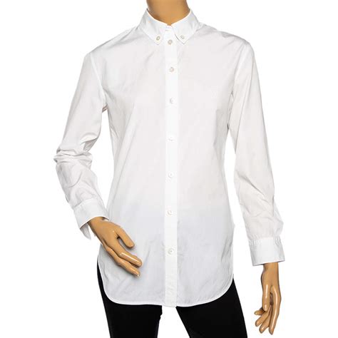 burberry white button down top|Burberry button down women's.